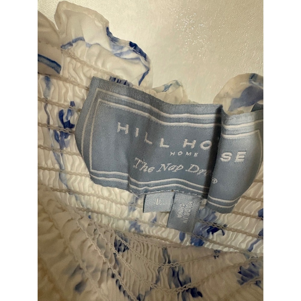 Hill House The Ellie Nap Dress in Blue Botanical Size Large - Picture 4 of 8